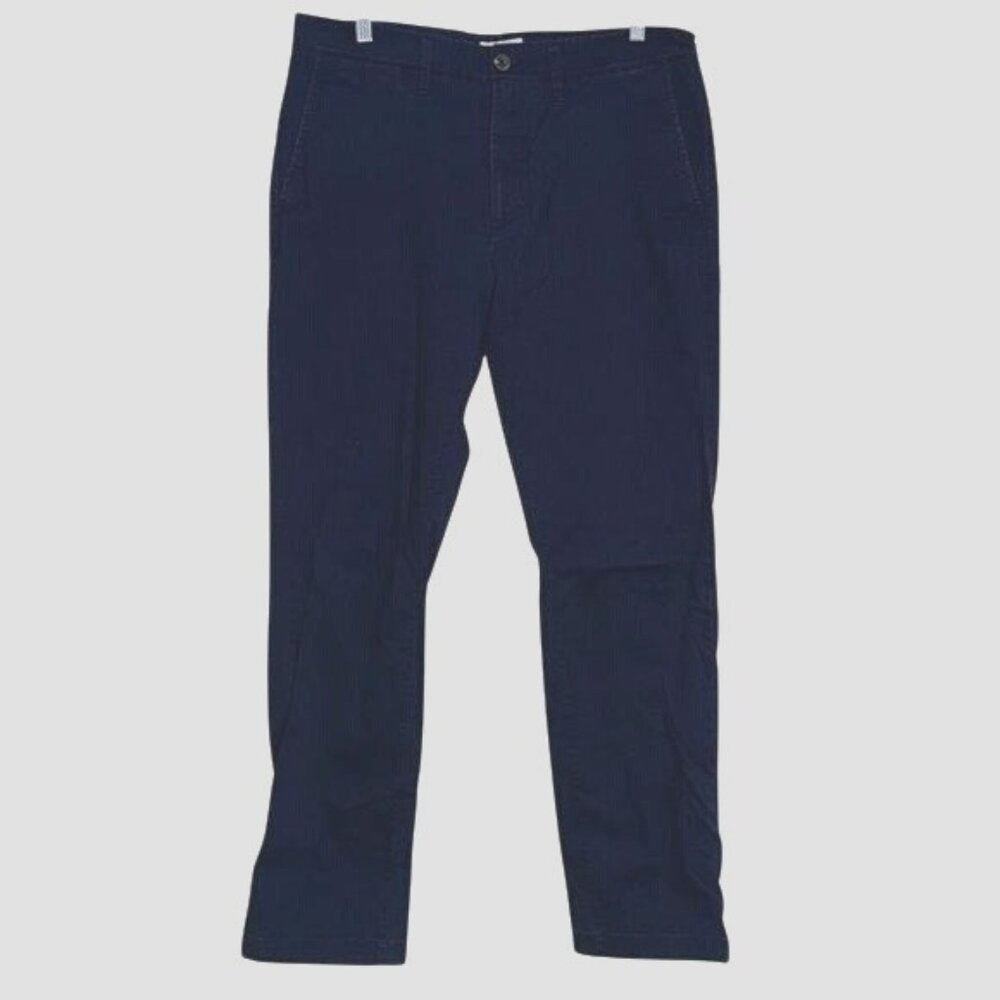 Goodfellow &Co Hennepin Chino Pants Navy Blue 34W X 32L Athletic Fit Cotton Blen
